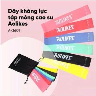 Bộ 6 Dây MiniBand Aolikes 3601 Đàn Hồi Kháng Lực Tập Gym, Tập Mông Đùi. Yoga Tại Nhà