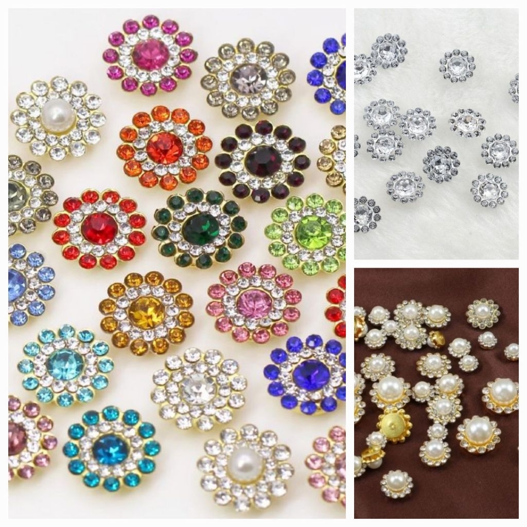 Set 20 charm đính đá mạ kim
