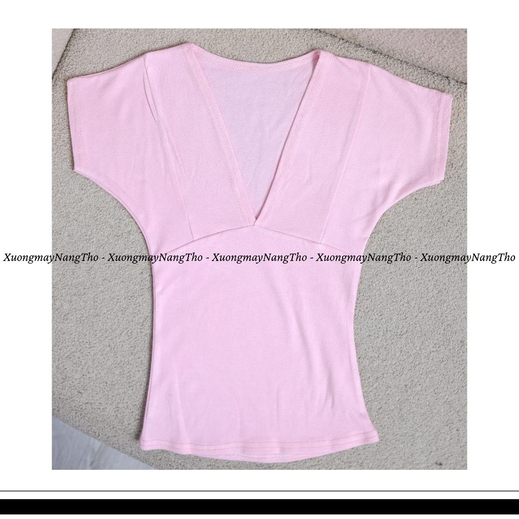 725 Áo Ôm Body Trendy Cổ Tym Tay Hến Chất Thun Cotton Co Giãn | BigBuy360 - bigbuy360.vn