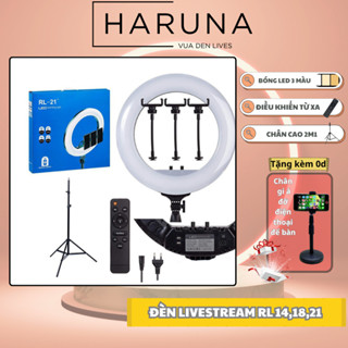Đèn Livestream , Đèn led siêu sáng RL 36 45 54cm kèm chân 2m Cao Cấp 3 màu sáng mịn độ phân giải rõ nét quay video