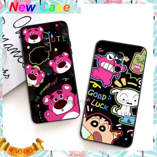 Ốp Xiaomi POCO PHONE F1 viền vuông hình gấu dâu lotso,shin,gấu trúc cute dễ thương