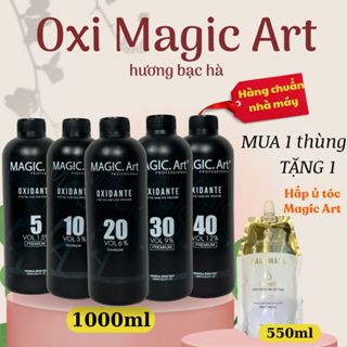  Oxy trợ nhuộm MAGIC AIR hương bạc hà chống xót da đầu chai 1000ml 