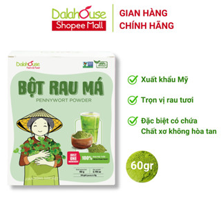 Bột rau má organic sấy lạnh Dalahouse nguyên chất 60gr mát gan giải độc, đạt tiêu chuẩn Châu Âu