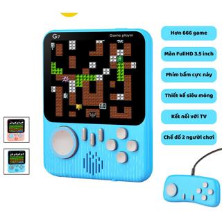 Máy Chơi Game Cầm Tay G7 - 666 Trò Chơi - Kèm Tay Cầm Chơi Game 2 Người - Tặng Kèm Pin sạc