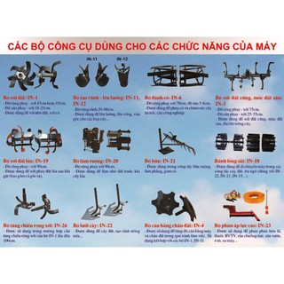Bộ Đánh Cỏ - Phụ kiện máy xới đất Mini đa năng trục 23mm