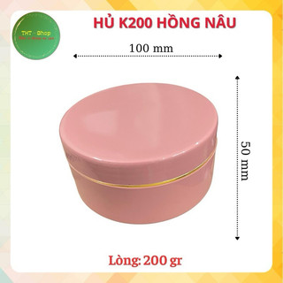 [Giá sĩ] combo 100 hủ đựng kem body 100gr-200gr-500gr (k100-k200-k500)/ màu hồng đất/ có nắp lót chống tràn