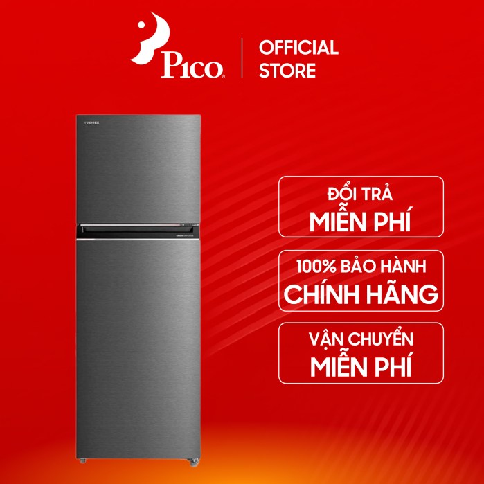 [Pico Official - Lắp đặt 0Đ HN HCM] Tủ lạnh Toshiba Inverter 338 lít GR-RT468WE-PMV(58)-MM màu xám