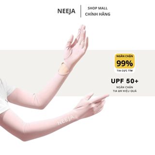 Găng Tay Dài Chống Nắng NEEJA Chất Liệu Thun Lạnh Co Giãn Thoáng Mát