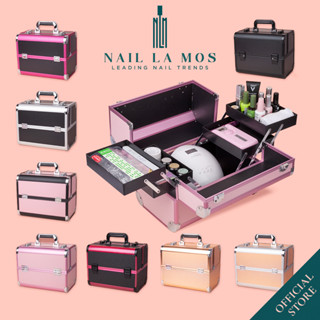 Cốp nhôm đựng nail mi 2 tầng - Cốp nhôm cao cấp đựng đồ trang điểm, phun xăm thẩm mỹ nhiều màu sang chảnh
