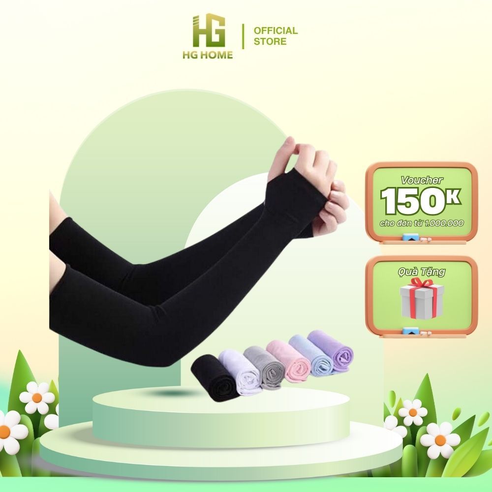 Găng Tay Chống Nắng Xỏ Ngón Chất Dày Co Giãn 4 ChiềuChống Tia UV Cực Tốt HGMART