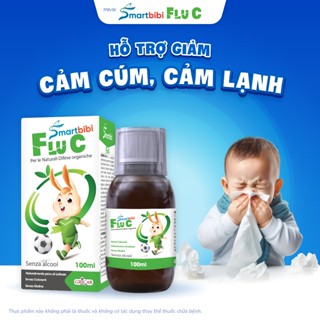 Siro Cảm Cúm Smartbibi Flu C Giúp Giảm Đau Rát Họng, Viêm Họng Do Cảm Lạnh, Cảm Cúm Cho Bé TPBVSK 100ml