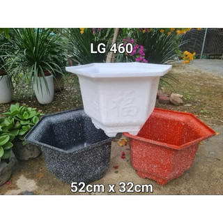  Chậu nhựa lục giác LG 460 kích thước miệng 52cmx cao 32cm nhiều màu 