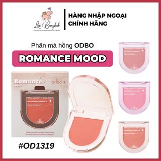 Phấn Má Hồng ODBO Romance Mood Blush OD1319 Hồng Đơn Sắc Không Nhũ, Mịn Lì Lâu Trôi Màu Chuẩn 2,8g