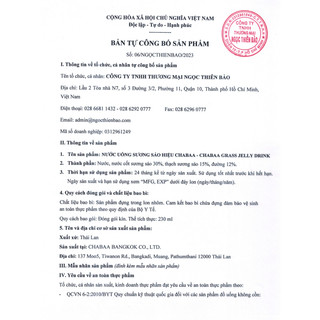 Nước sương sáo Chabaa Thái Lan