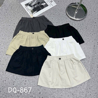Chân váy ngắn dáng xoè chất kaki có quần trong, dáng A cạp cao CV867 - NhiNhi Shop
