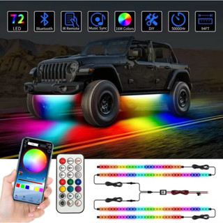 Đèn LED Gầm Xe Ô Tô Ngoại Thất RGB 60 Bóng/Mét – Điều Khiển App & Remote – Chế Độ Đuổi Ánh Sáng