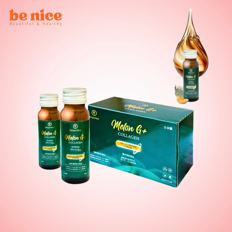 Nước uống collagen Melon G+ Reiperfect chống oxi hoá, dưỡng trắng da - Be Nice