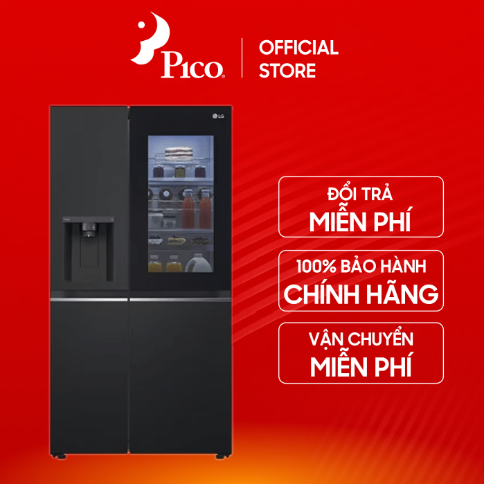 Tủ lạnh LG Inverter 635 lít Side By Side InstaView GR-G257BL màu đen lấy đá lấy nước ngoài