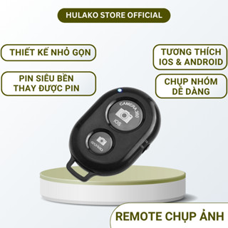Remote bluetooth HULAKO Remmote chụp ảnh tự sướng - nút bấm điều khiển bluetooth chụp hình từ xa BH12T