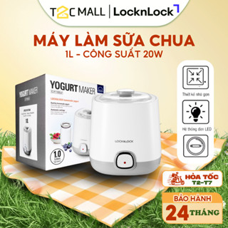Máy Làm Sữa Chua LocknLock 1L Nắp Nhựa Trong Suốt Lên Men Tự Động Lock&Lock EJY110SLV T2Cmall