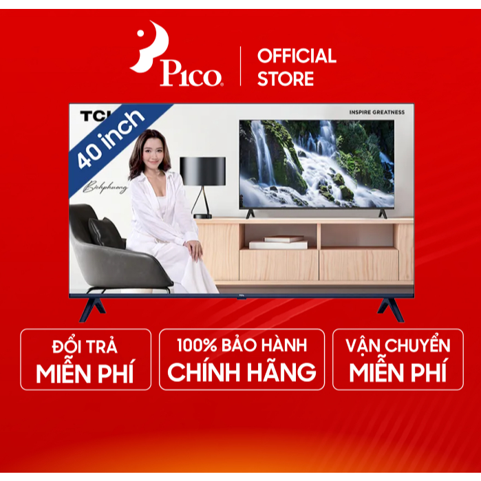 [Pico Official - Lắp đặt 0Đ HN HCM] Tivi Led TCL 40S5400A 40 inch Android TV