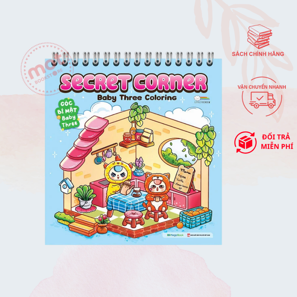 Sách tô màu - Secret Corner - Baby Three Coloring - Megabook