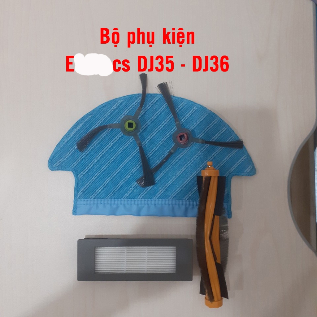 Bộ phụ kiện robot hút bụi lau nhà DJ35, DJ36. Khăn lau, chổi, lọc bụi.
