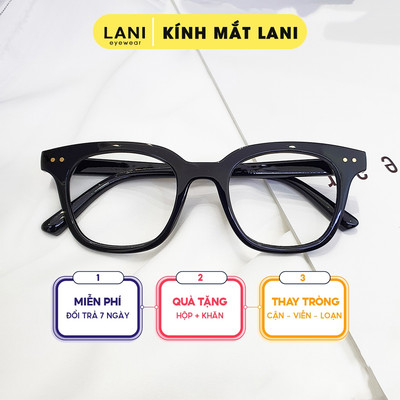 Gọng kính cận nam nữ LANI thời trang vuông chữ V 3331 lắp mắt cận có độ theo yêu cầu