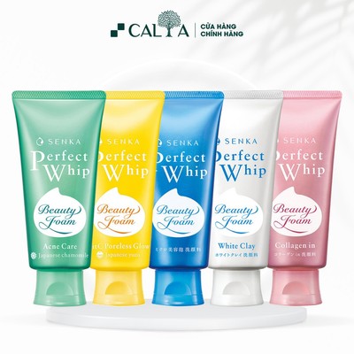 Sữa Rửa Mặt Senka Dưỡng Trắng, Chống Lão Hóa, Ngừa Mụn - Senka Perfect Whip Beauty Foam 100g/120g