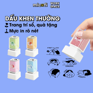  Sticker Nhỏ Micofi Khắc Dấu Ấn Khen Thưởng Học Sinh Bút Tài Liệu Niêm Phong Đóng Tích Điểm Cho Bé Mini 