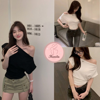  Áo thun nữ trễ vai dáng croptop rúm eo áo cộc tay nữ mặc nhiều kiểu trễ vai chất bozip mềm tiểu thư-MA185 MANILA 