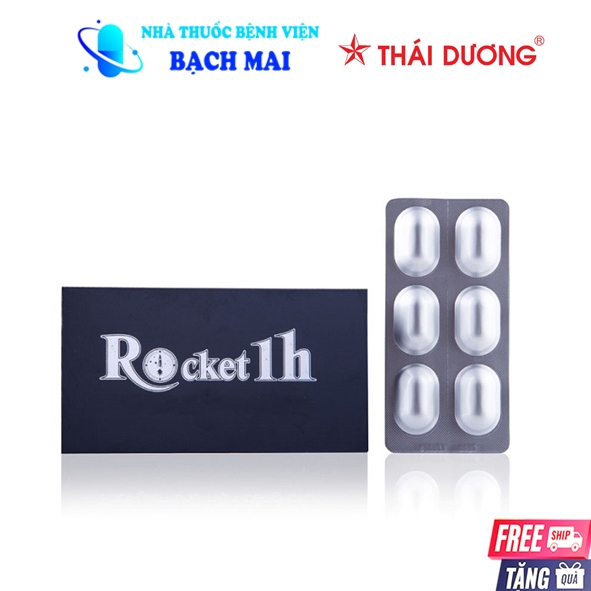 [Hỏa Tốc] Viên uống chính hãng hỗ trợ sức khỏe nam giới  Rocket 1h vỉ 6 viên- tăng cường sinh lý nam