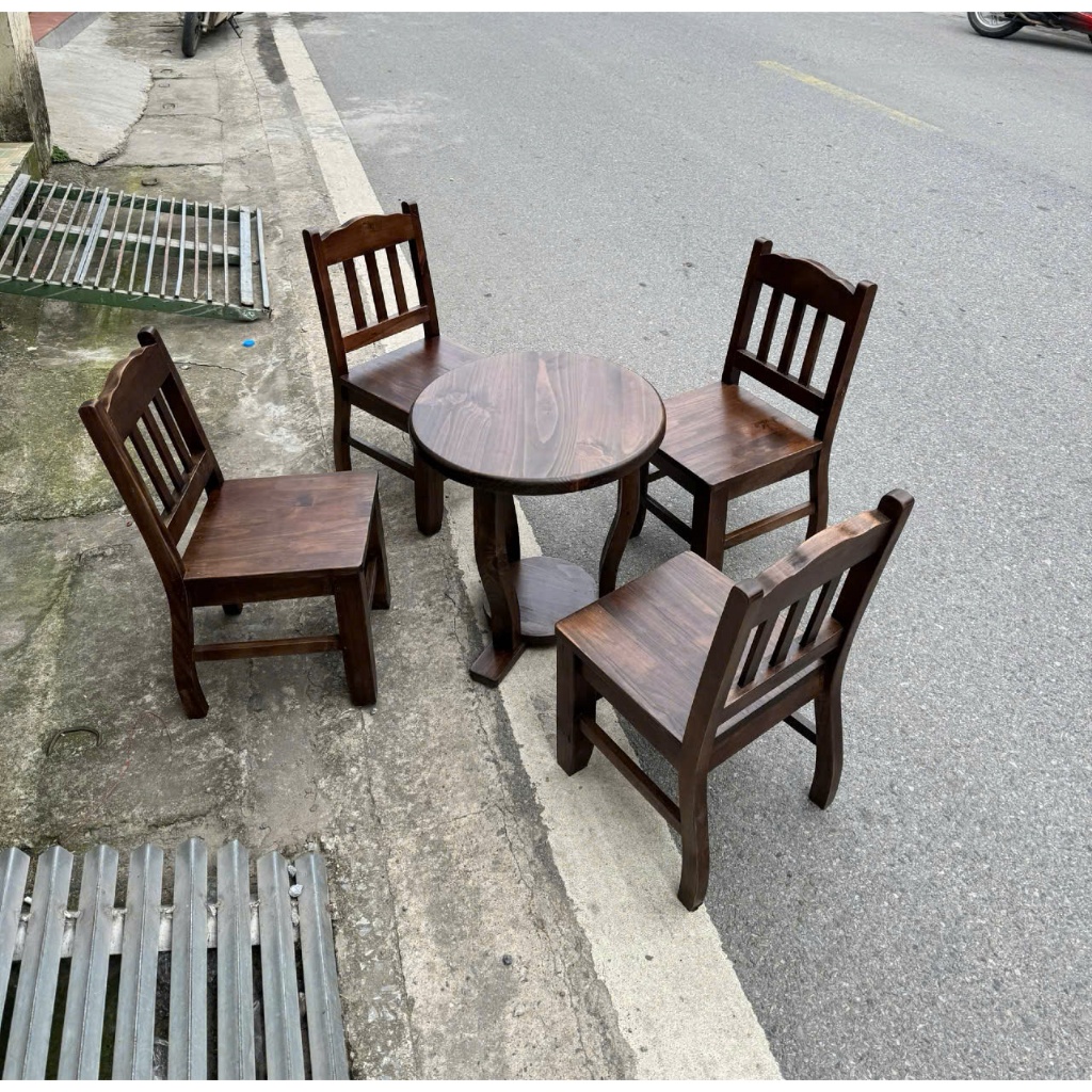 ( Xưởng sx) Bộ Bàn Ghế Gỗ Aha Cho án Cafe , Trà Sữa , Decor Quán Cổ Điển