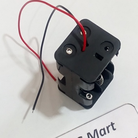Khay Pin AA - 1.5V X 4 Viên - Khay trụ vuông (Dây nối)
