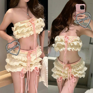 Set Áo Quây Bikini Đi Biển Bánh Bèo HAMY.FASHION Cao Cấp Đẹp Quyến Rũ ,Sang Trọng