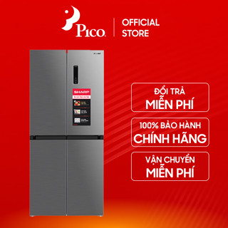 [Pico Official - Lắp đặt 0Đ HN HCM] Tủ lạnh Sharp SJ-FX420V-SL 362 lít Inverter màu thép không gỉ