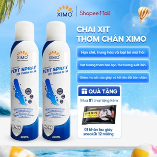 Xịt thơm chân Ximo 200ml giúp khử mùi hôi chân và khử mùi giày ngăn tiết mồ hôi và vi khuẩn gây mùi
