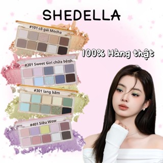 SheDella Bảng Phấn Mắt Nội Địa Trung 10 màu hàng chính hãng 4 tông màu khác nhau đa dạng phong phú chất phấn siêu mịn