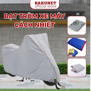 Bạt phủ xe máy che nắng che mưa loại dày dặn 220X115cm Rakunet, Bạt nhựa EVA che xe chống trầy xước