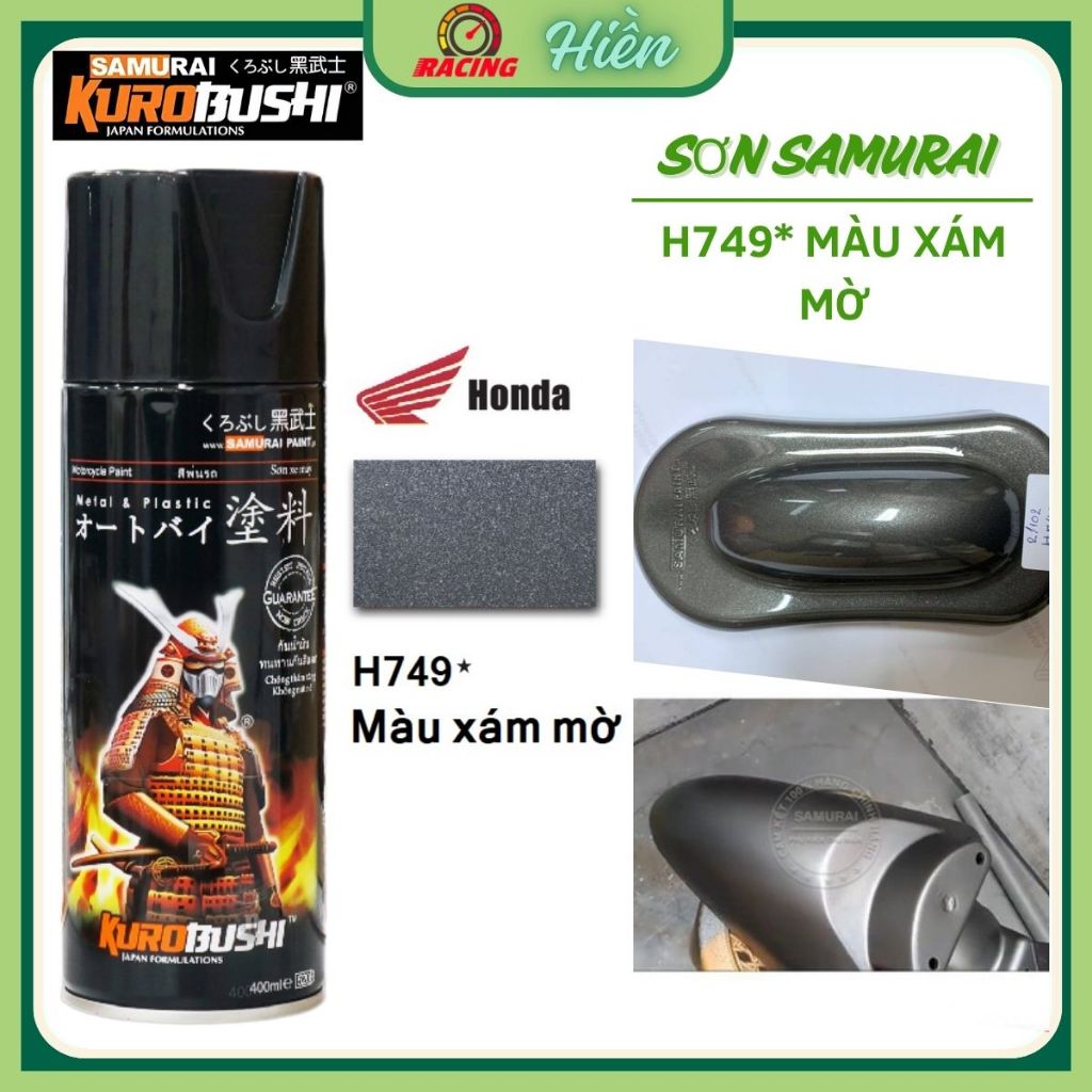 Sơn Xịt Samurai Màu Xám Mờ - Mã H749