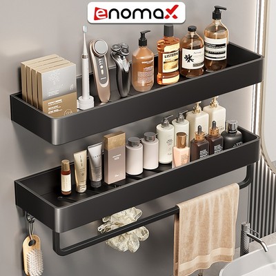 Kệ nhà tắm Enomax dán tường đựng đồ đa năng, chất liệu Nhôm hàng không cao cấp, bảo hành 10 năm (0113)