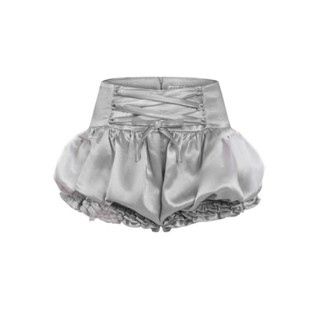Quần bí phồng màu bạc sang trọng (ver 2 không sọc hồng) - Silver Pump Short