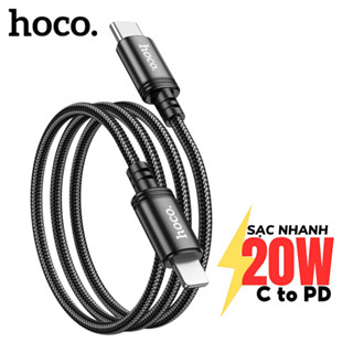 Dây sạc nhanh 20W Hoco cho x 11 12 13 14 phone ... cáp bọc dù siêu bền pd27w pd20w chống gãy dài 1m 2m 3m