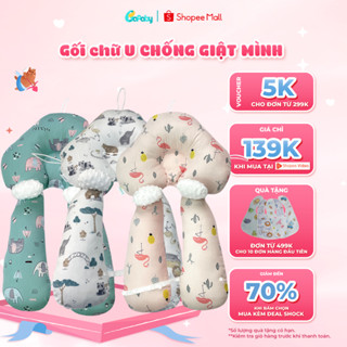 Gối Chữ U Cho Bé Sơ Sinh BAFABY Chống Giật Mình Giảm Bẹp Đầu 3 Dây Rút Điều Chỉnh - 305