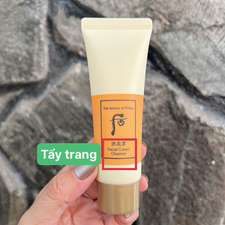 (Date 2027) CẶP  Sữa rửa mặt Tẩy trang whoo vàng x40ml dạng kem