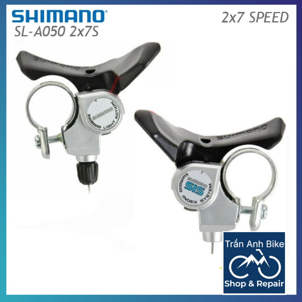 Tay Đề Gạt Xe Đạp SHIMANO SL A050 2x7 Speed (không hộp) - Hàng Chính Hãng
