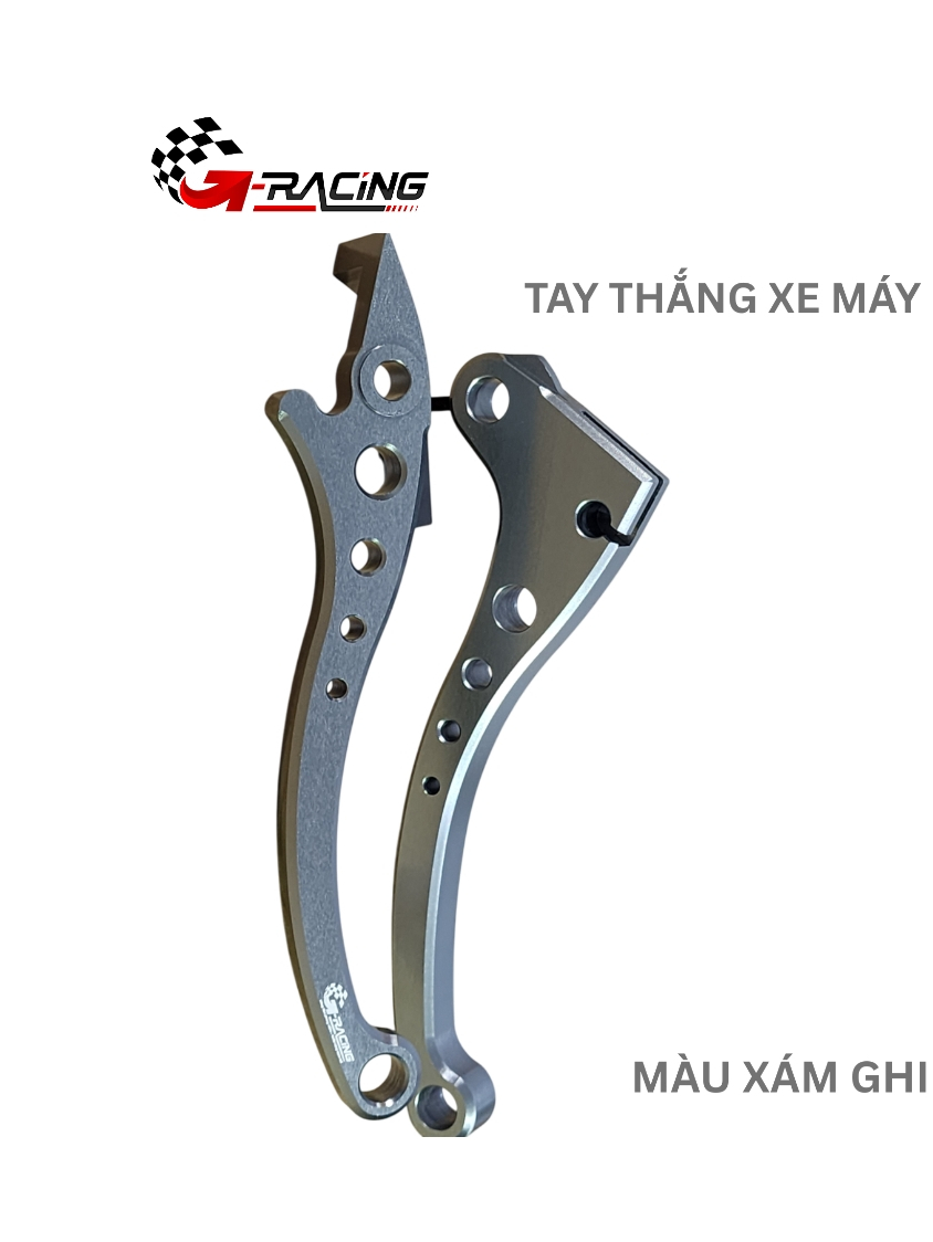 Tay Thắng nhôm CNC nguyên khối G-Racing Màu Xám| GTT001-5