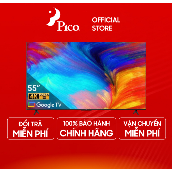 [Pico Official - Lắp đặt 0Đ HN HCM] Tivi Led TCL 55P638 55 inch 4K-Ultra HD Google TV