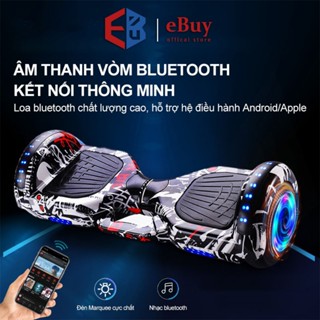  Xe cân bằng thông minh bánh 7 10 inch kết nối Bluetooth phát nhạc đèn LED BH 12 tháng 
