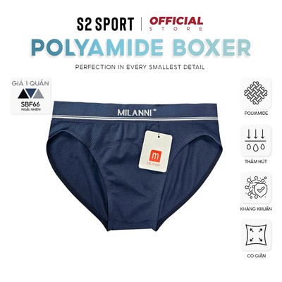 Quần lót nam S2 SPORT sịp tam giác cạp to logo dệt liền co giãn 4 chiều ôm body mềm mịn - SBF66